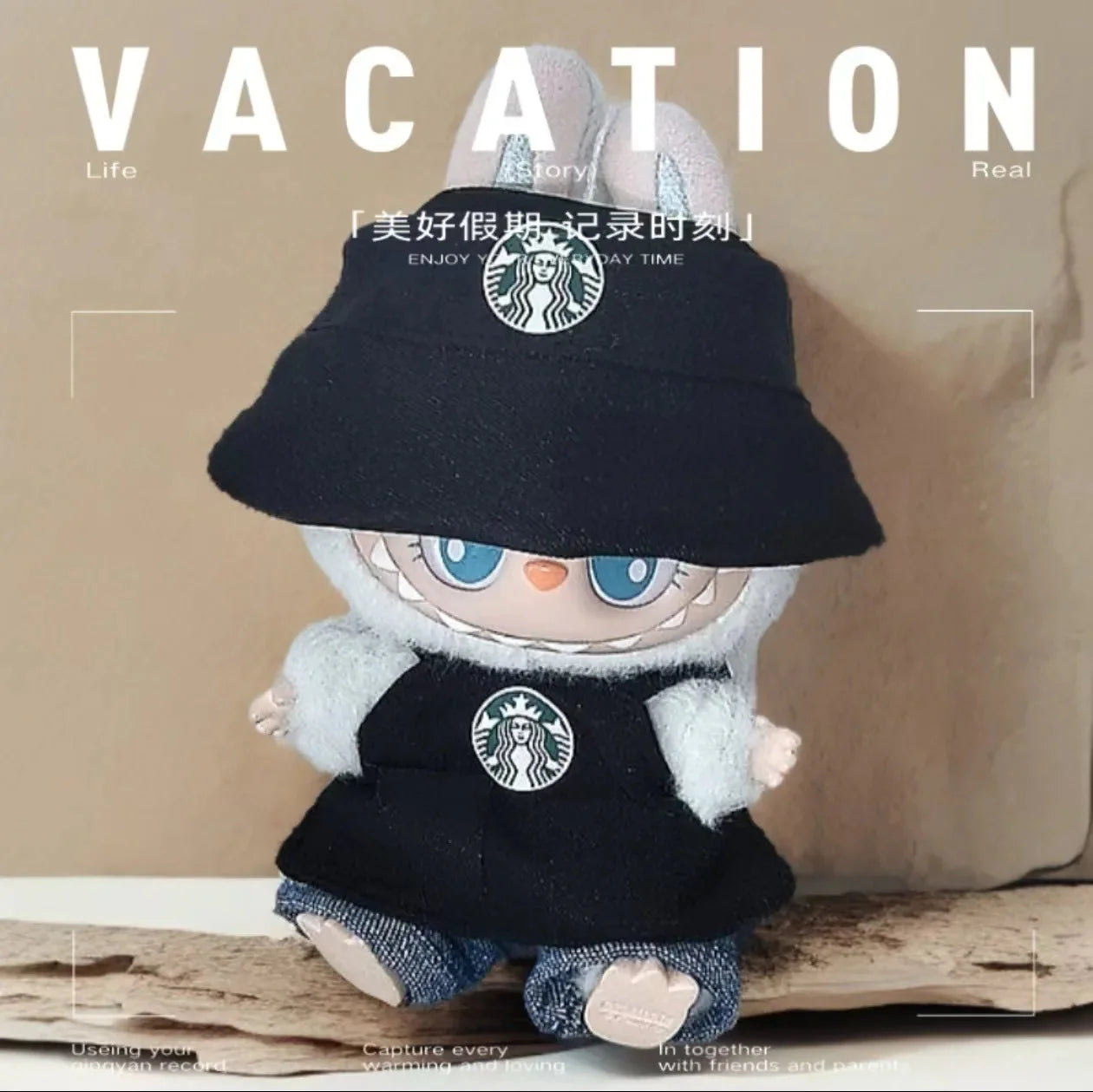 Labubu Barista Uniform Non-Official Keychain Set DollZio