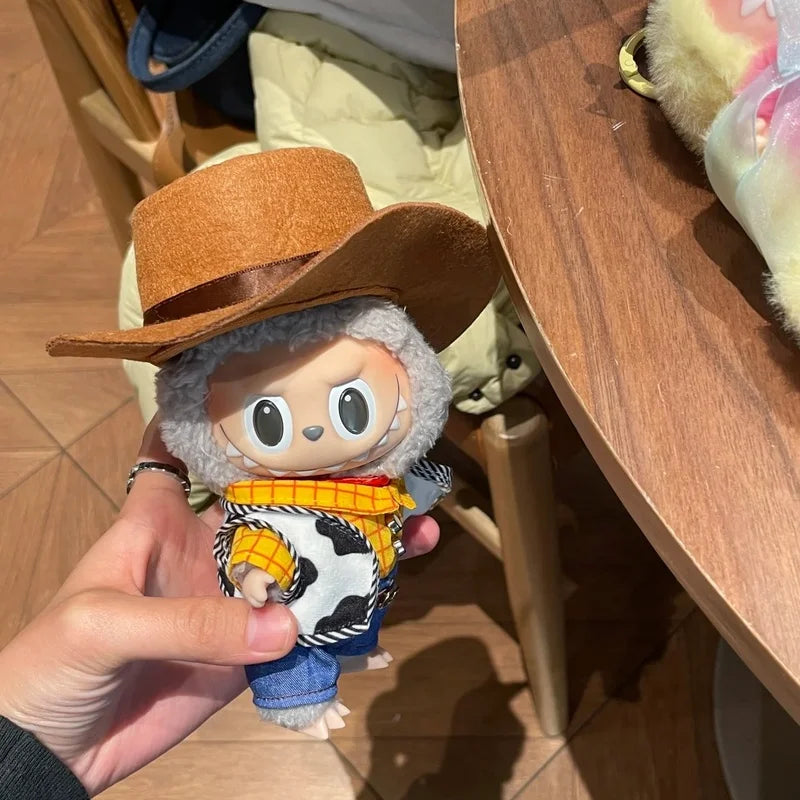 Compatible con muñecas Labubu: atuendo de fiesta para estar de pie y sentado