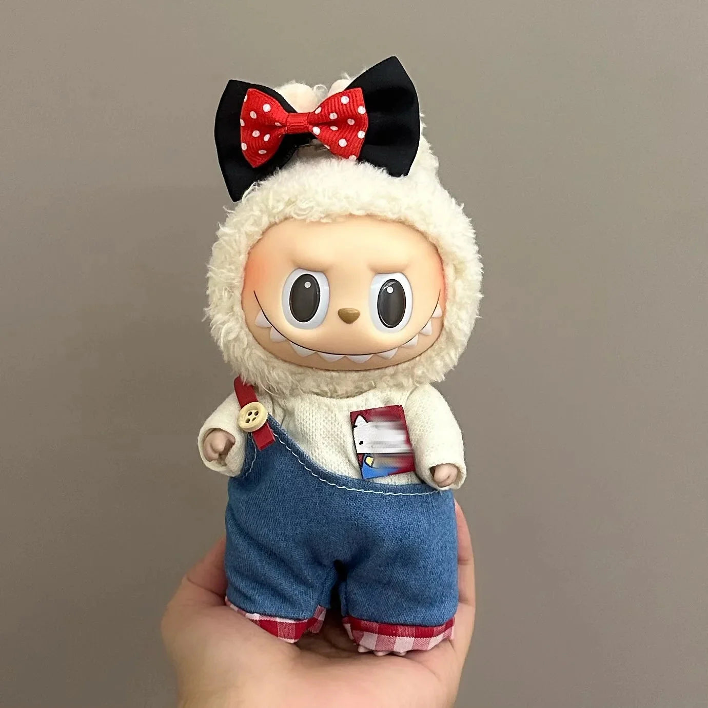 Labubu 17 cm Non-Official Cute Overall Set DollZio