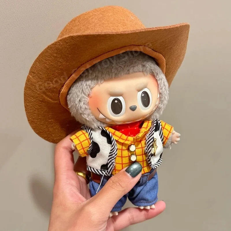 Compatible con muñecas Labubu: atuendo de fiesta para estar de pie y sentado