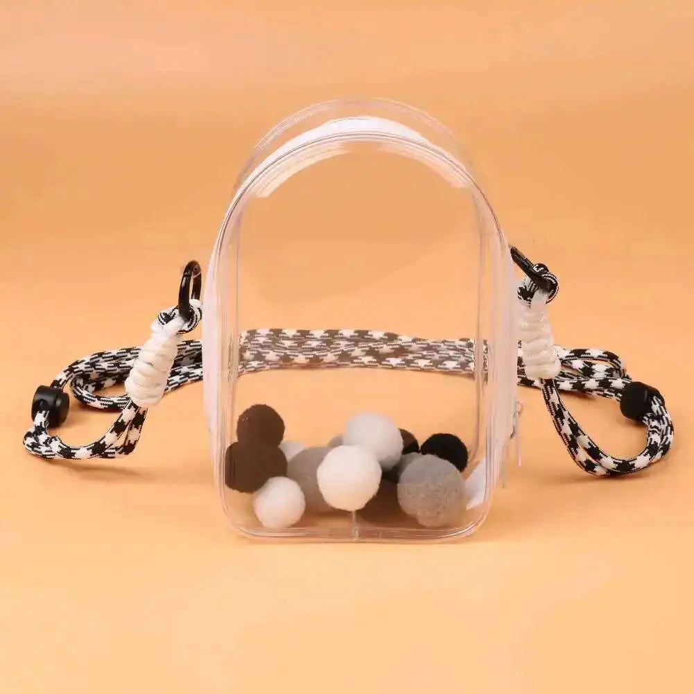 Labubu Non-Official Clear PVC Protective Shoulder Bag DollZio