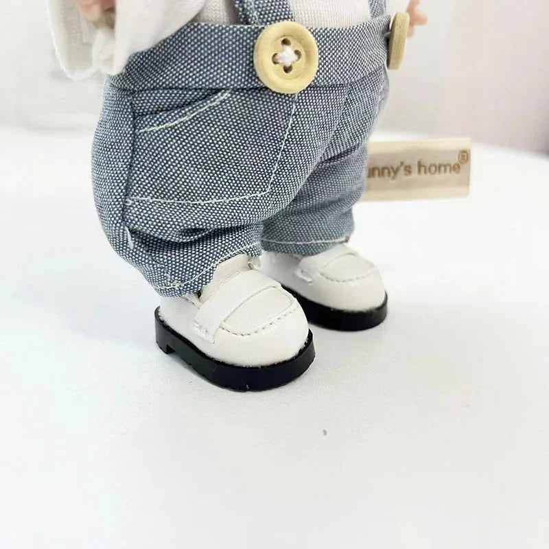 Labubu Street Style Set – 17 cm Non-Official Casual Overalls, Shoes & Hat DollZio