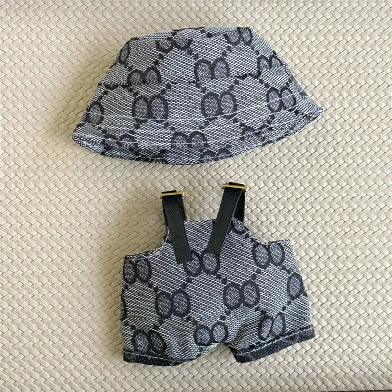 For 15 17cm Labubu Doll Clothes Princess Dress Bow Tie Two-Piece Set Outfit Clothing Sitting Party Game Toys Gift Accessories DollZio