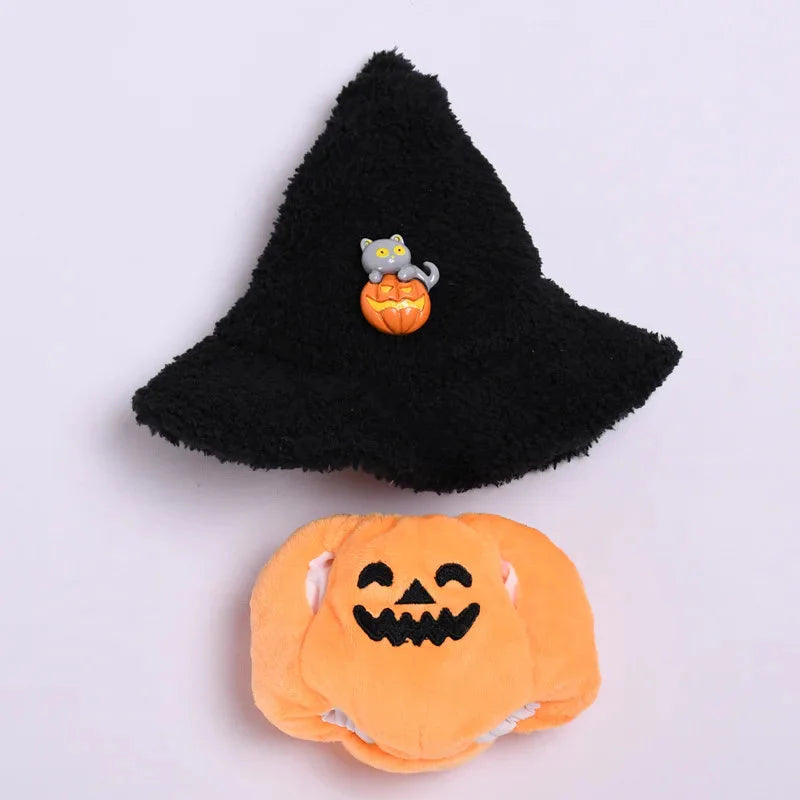 Labubu 17cm Non-Official Pumpkin Costume – Cute Halloween Doll Outfit DollZio