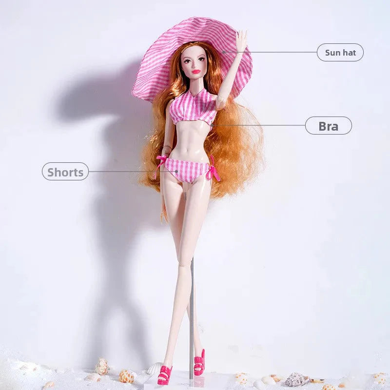 Supermodel Doll Clothes Suit European Fashion Vacation Style Bikini Accessories Set Princess Dress DIY Limited Collection Gifts DollZio