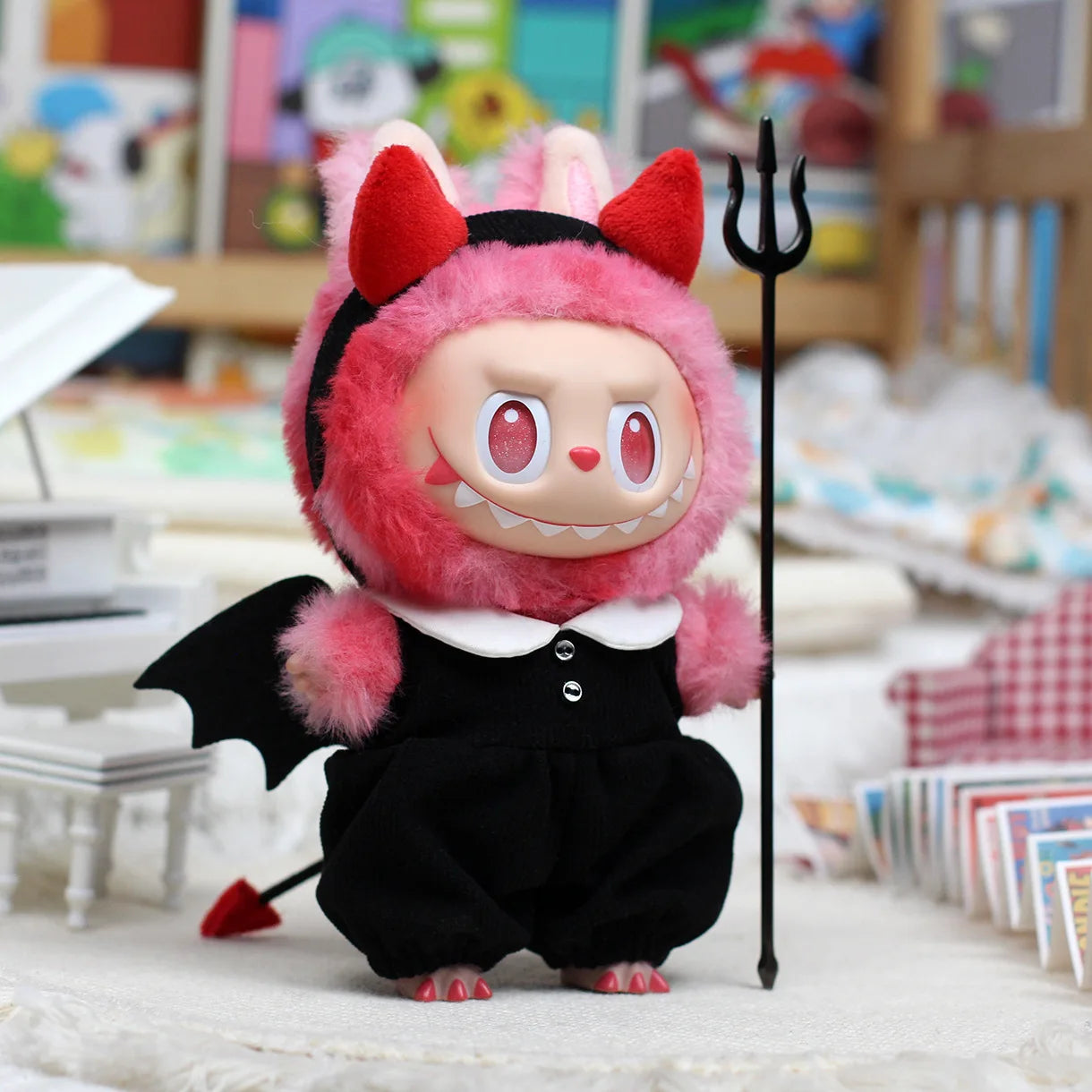 Compatible con muñecas Labubu: Traje de vampiro diablo