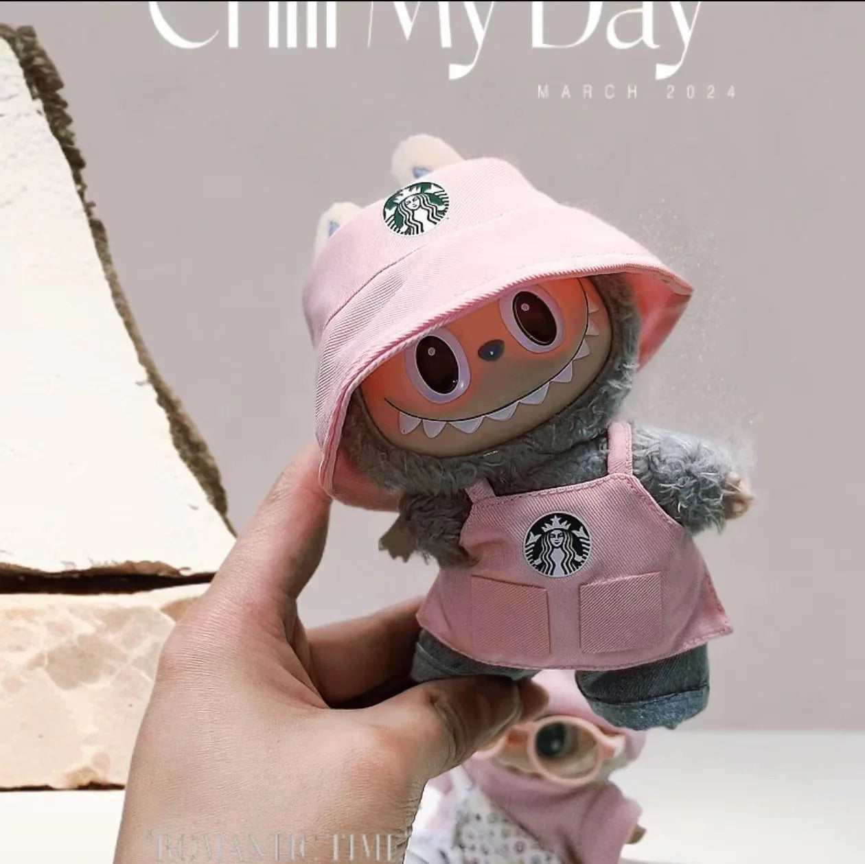 Labubu Barista Uniform Non-Official Keychain Set DollZio
