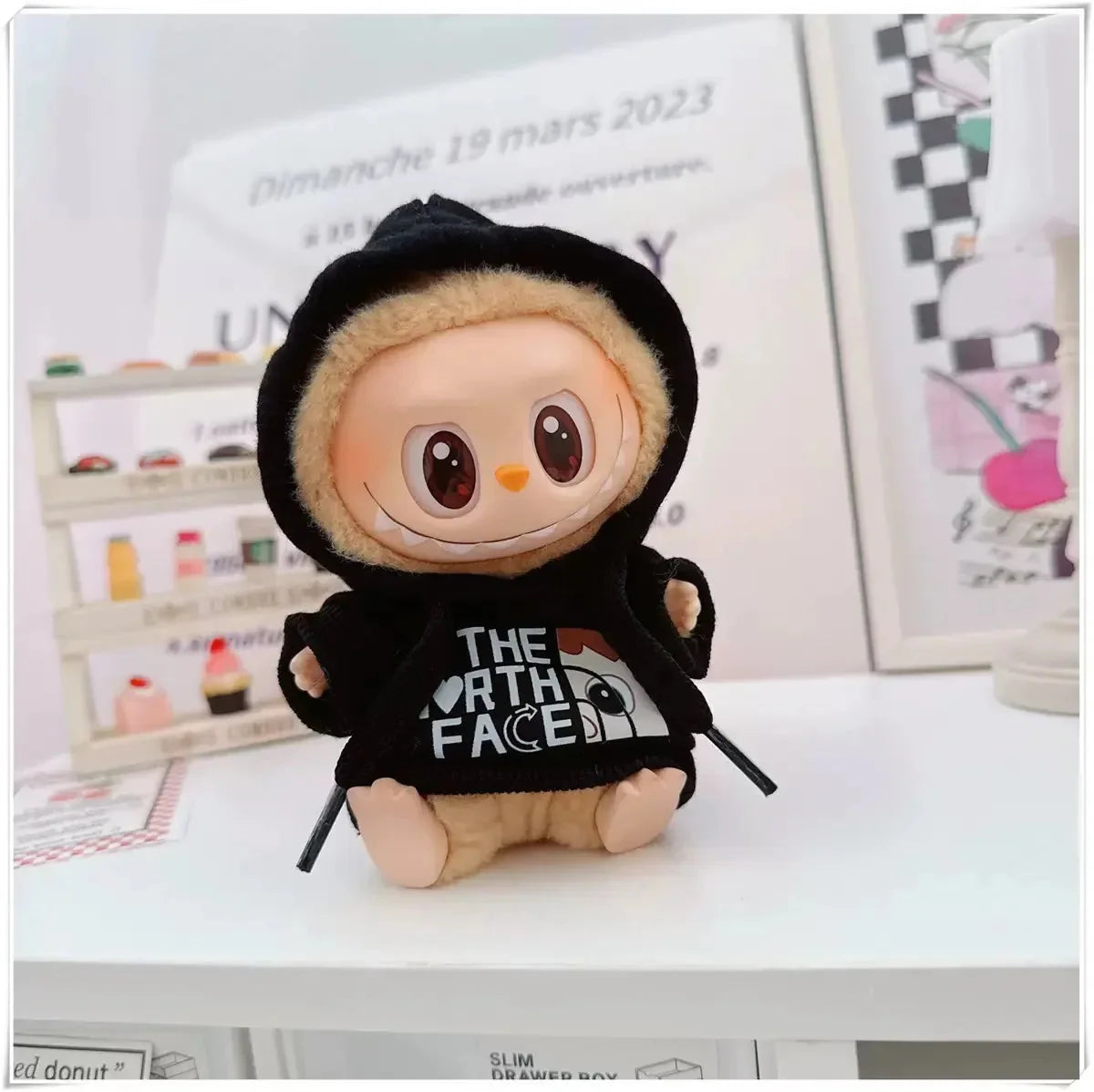 17cm Labubu I II Doll Clothing Fashion Hoodie Pants Sweatshirt Korean Idol Trendy DIY Doll Clothing Accessories Toy Gift DollZio