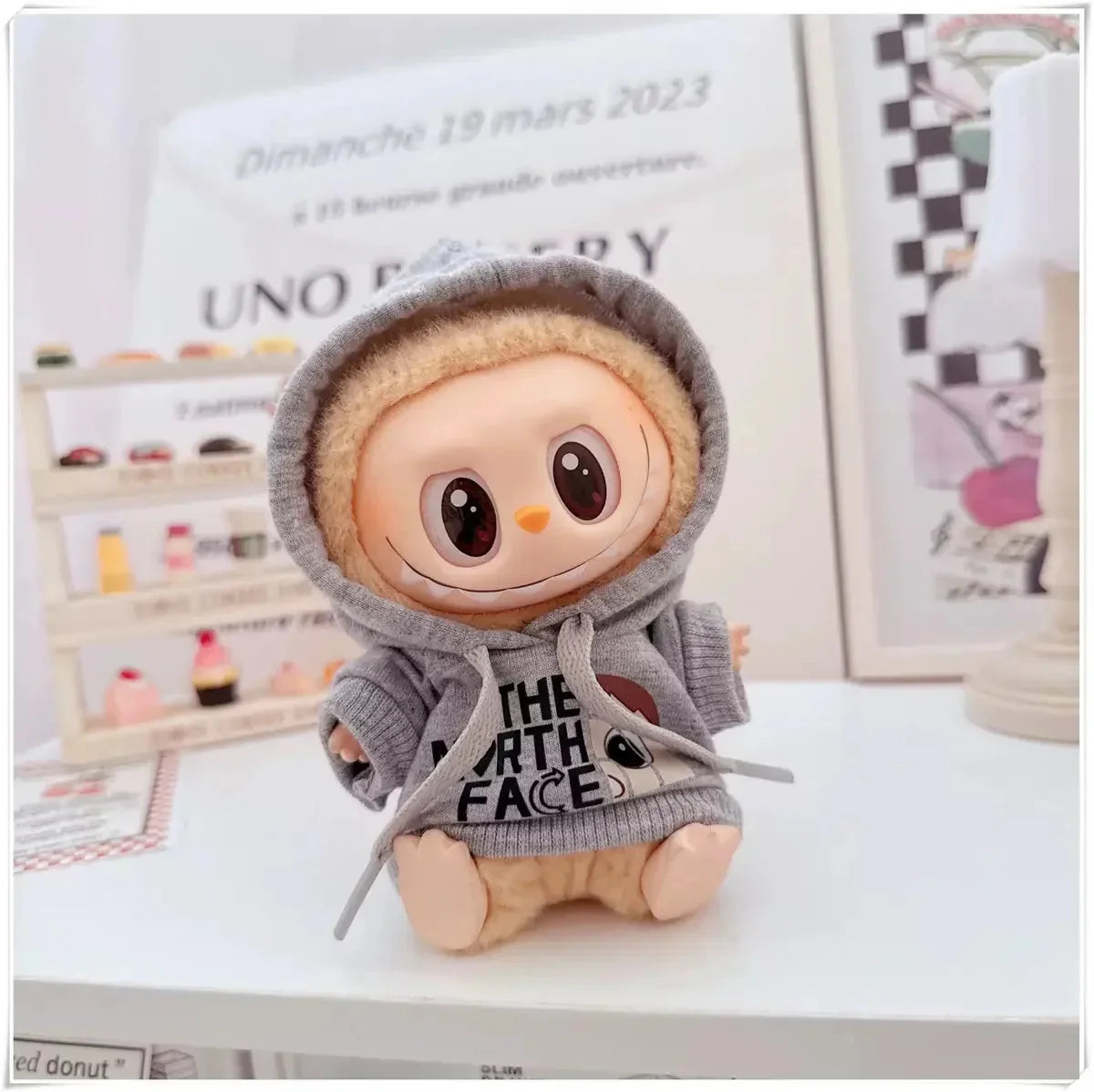 17cm Labubu I II Doll Clothing Fashion Hoodie Pants Sweatshirt Korean Idol Trendy DIY Doll Clothing Accessories Toy Gift DollZio