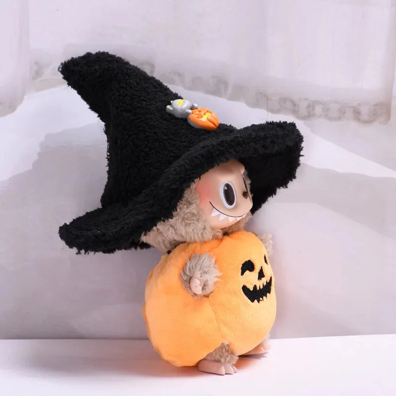 Labubu 17cm Non-Official Pumpkin Costume  – Cute Halloween Doll Outfit DollZio