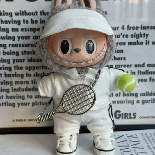 Labubu 15–17 cm Non-Official Sports Tennis Set DollZio