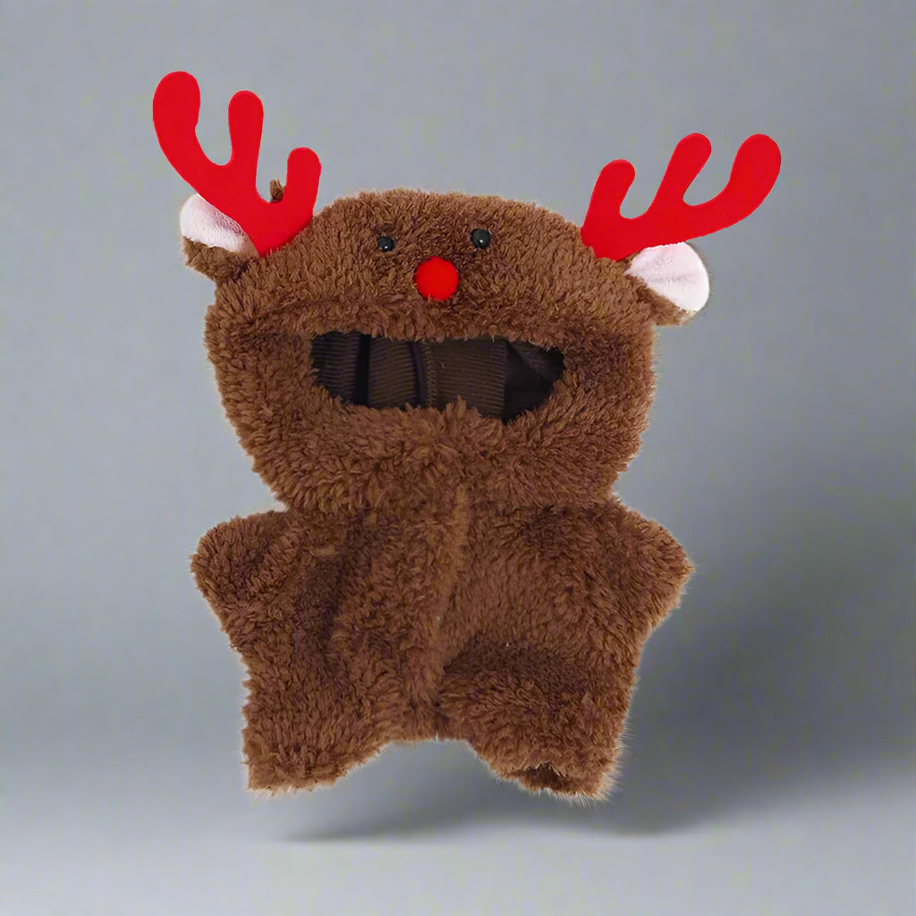 Compatible con muñecas Labubu: Conjunto de suéter y gorro de Papá Noel