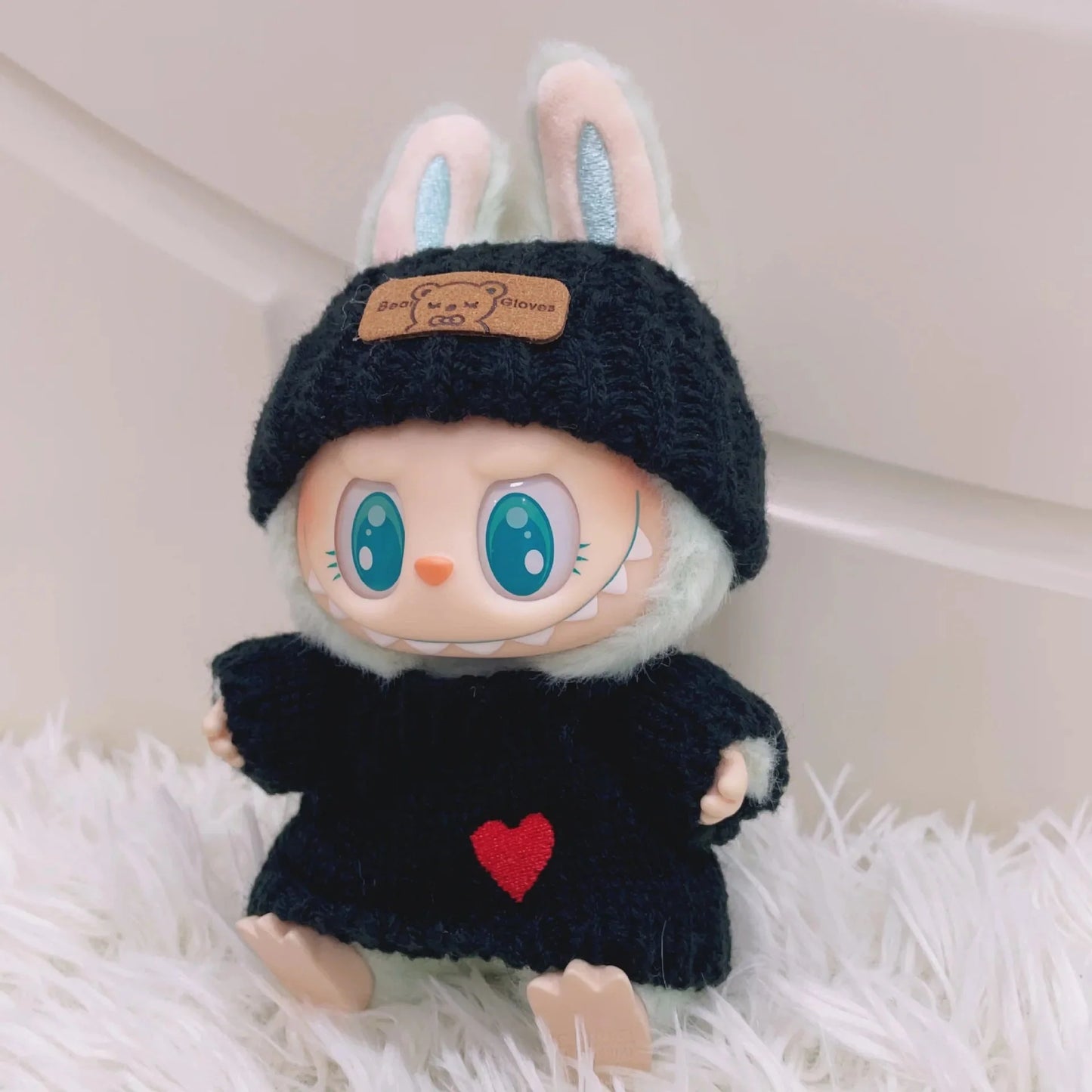 Labubu 15–17 cm Non-Official Solid Sweater & Hoodie Set DollZio