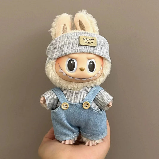Labubu 17 cm Non-Official Cute Overall Set DollZio