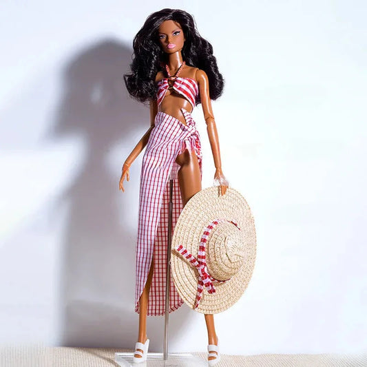 Supermodel Doll Clothes Suit European Fashion Vacation Style Bikini Accessories Set Princess Dress DIY Limited Collection Gifts DollZio