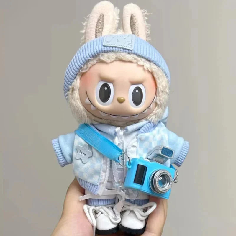 Labubu V1/V2 Non-Official Bao-Ao Hoodie Set – Trendy Sports Doll Outfit DollZio
