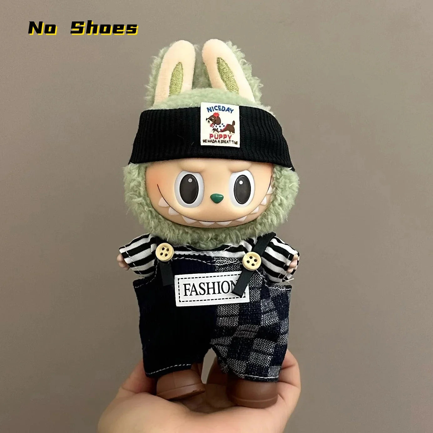 Labubu 17 cm Non-Official Cute Overall Set DollZio