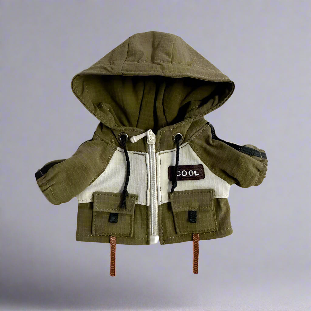 Compatible with Labubu Dolls: Cool Coat Outfit with Pants & Shoes