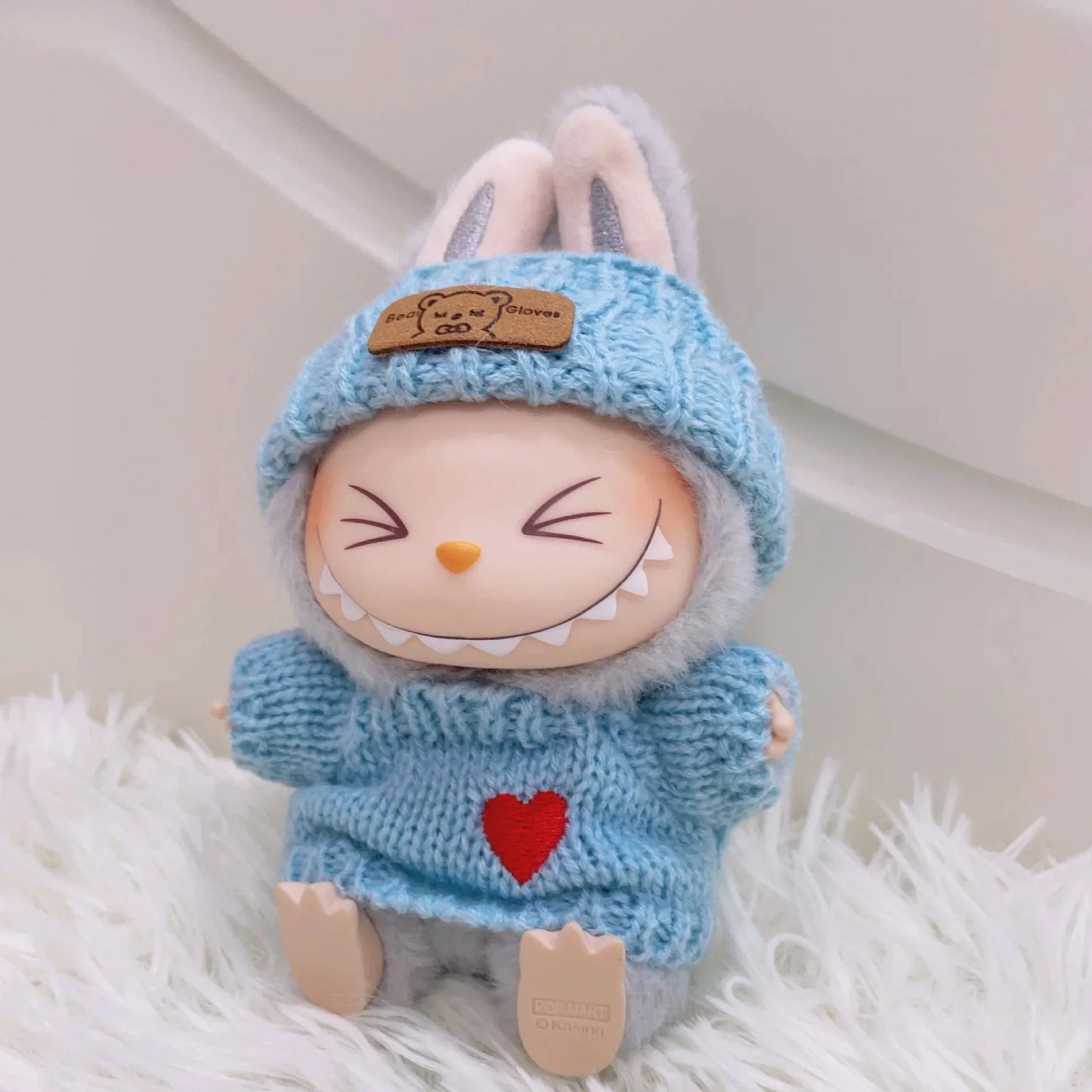 Labubu 15–17 cm Non-Official Solid Sweater & Hoodie Set DollZio