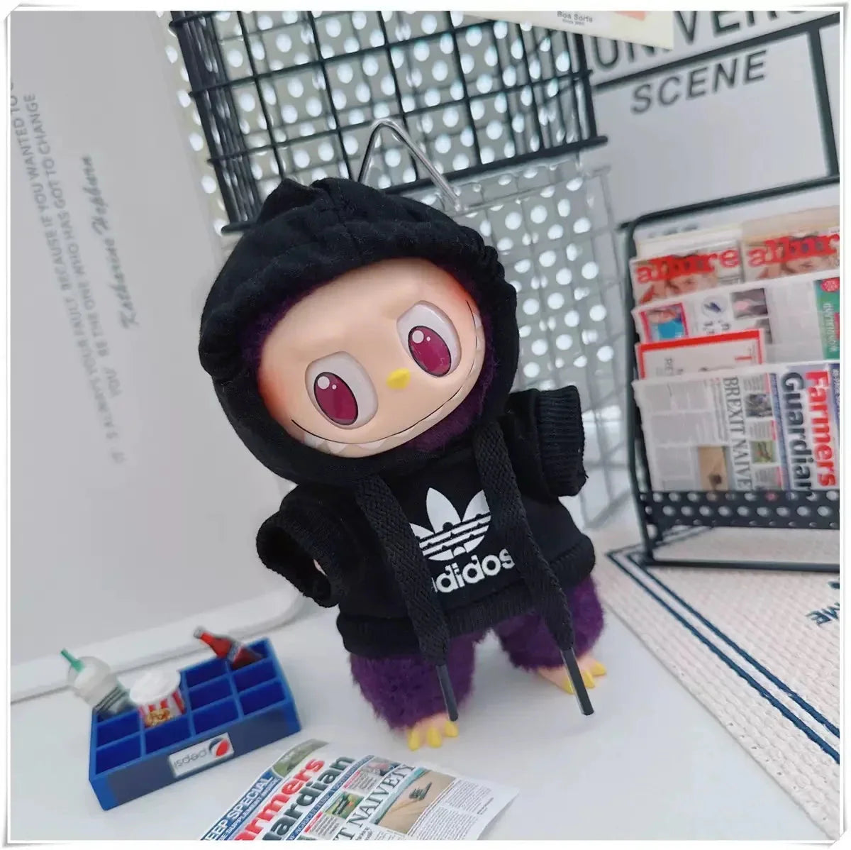 17cm Labubu I II Doll Clothing Fashion Hoodie Pants Sweatshirt Korean Idol Trendy DIY Doll Clothing Accessories Toy Gift DollZio