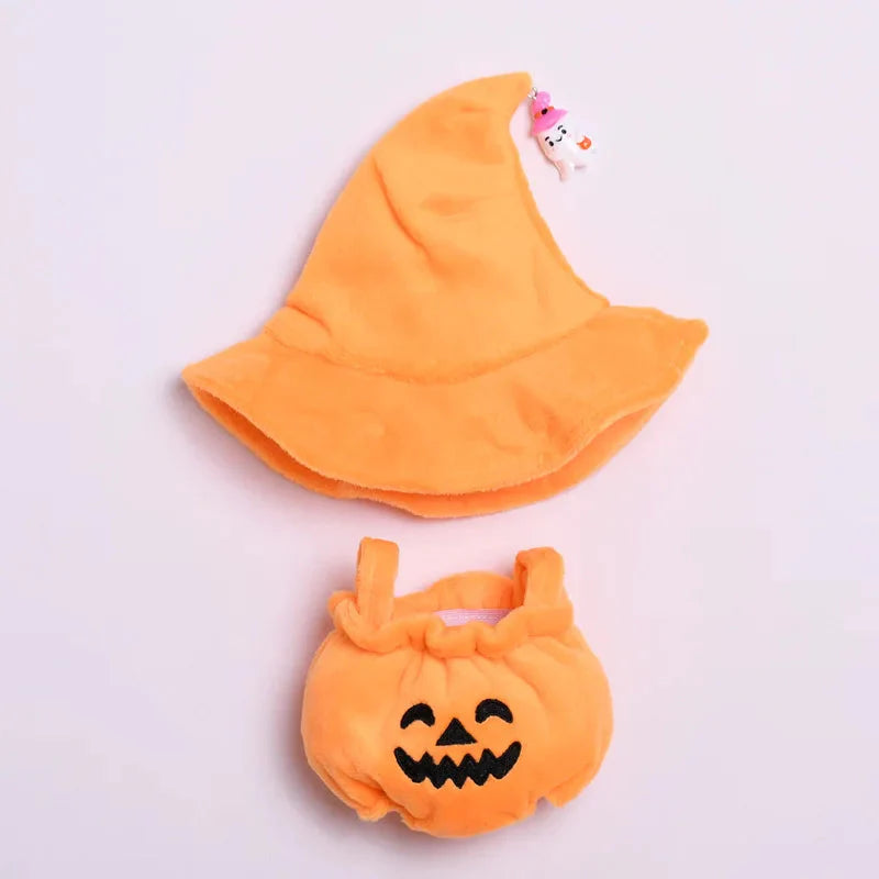 Labubu 17cm Non-Official Pumpkin Costume  – Cute Halloween Doll Outfit DollZio