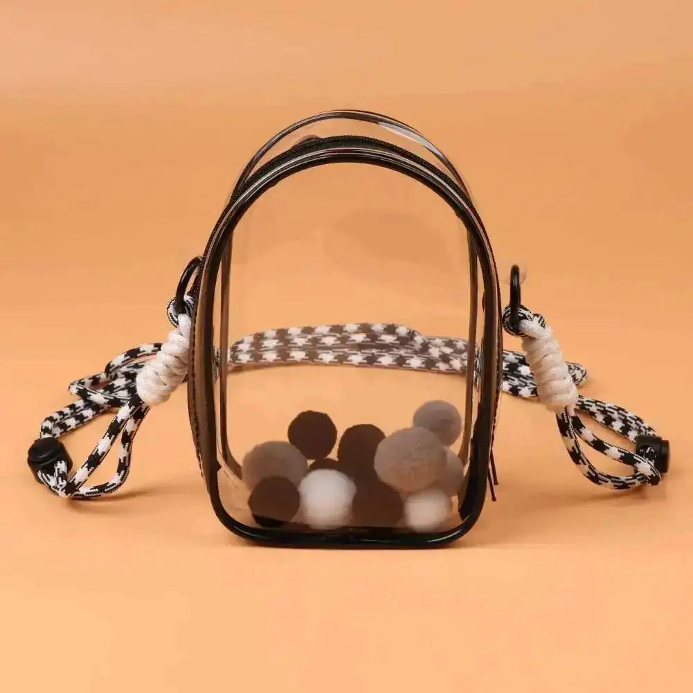 Labubu Non-Official Clear PVC Protective Shoulder Bag DollZio