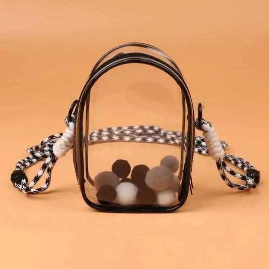 Labubu Non-Official Clear PVC Protective Shoulder Bag DollZio