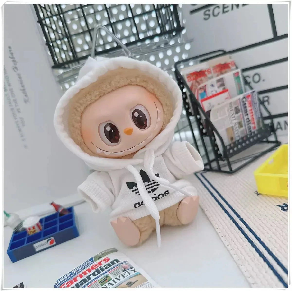 17cm Labubu Doll Clothing – Fashion Hoodie & Pants Outfit DollZio