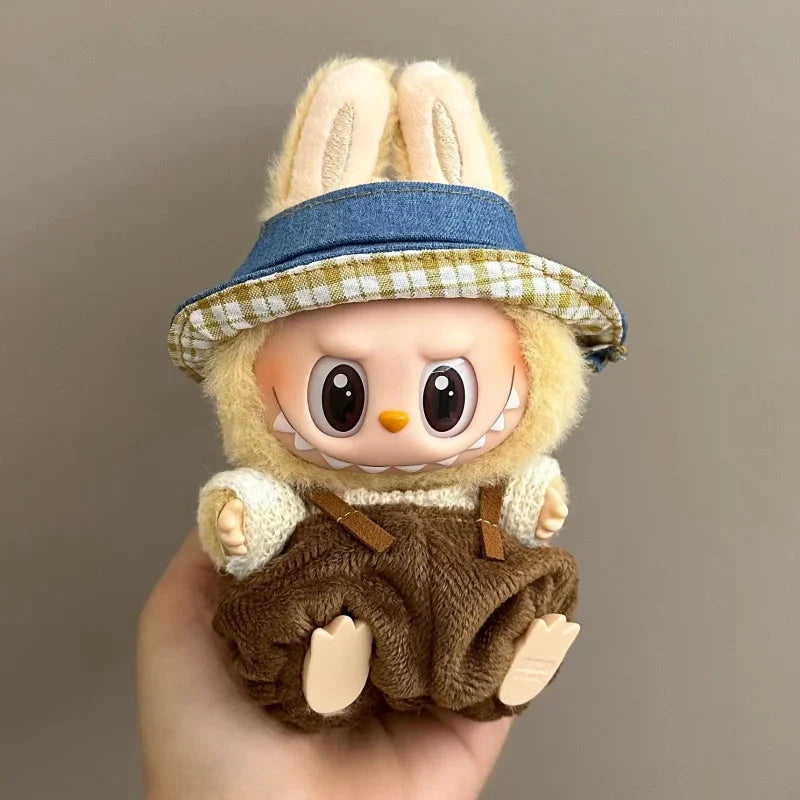 Labubu 17 cm Non-Official Cute Overall Set DollZio