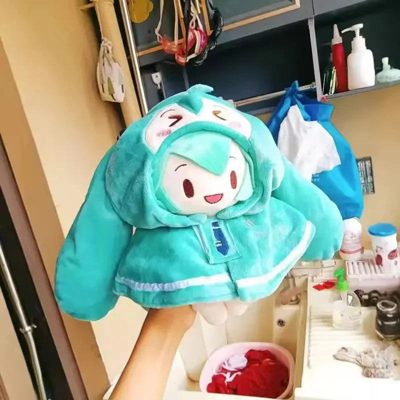 New Hatsune Miku Mini Cape Doll Clothes - 18-20cm Doll Outfit Cotton Material Removable and Changeable Costume Perfect for Anime DollZio