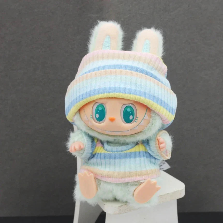 Labubu 15–17 cm Non-Official Solid Sweater & Hoodie Set DollZio