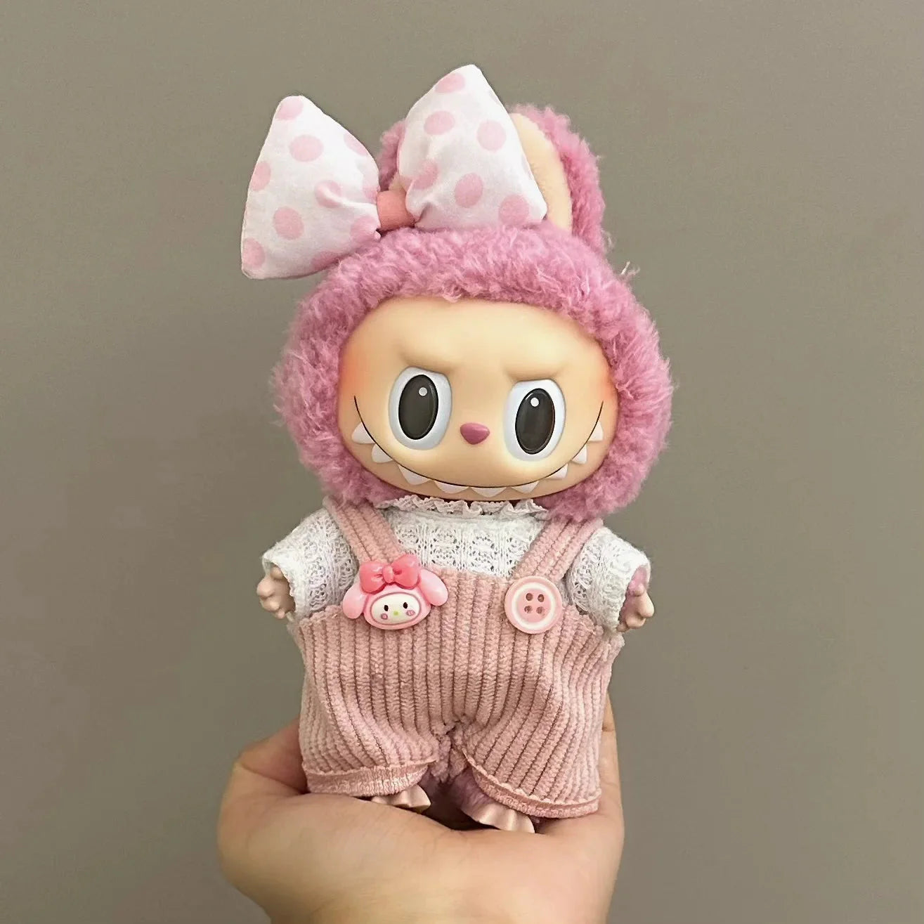 Labubu 17 cm Non-Official Cute Overall Set DollZio