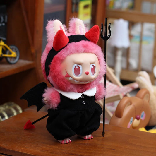 Compatible con muñecas Labubu: Traje de vampiro diablo