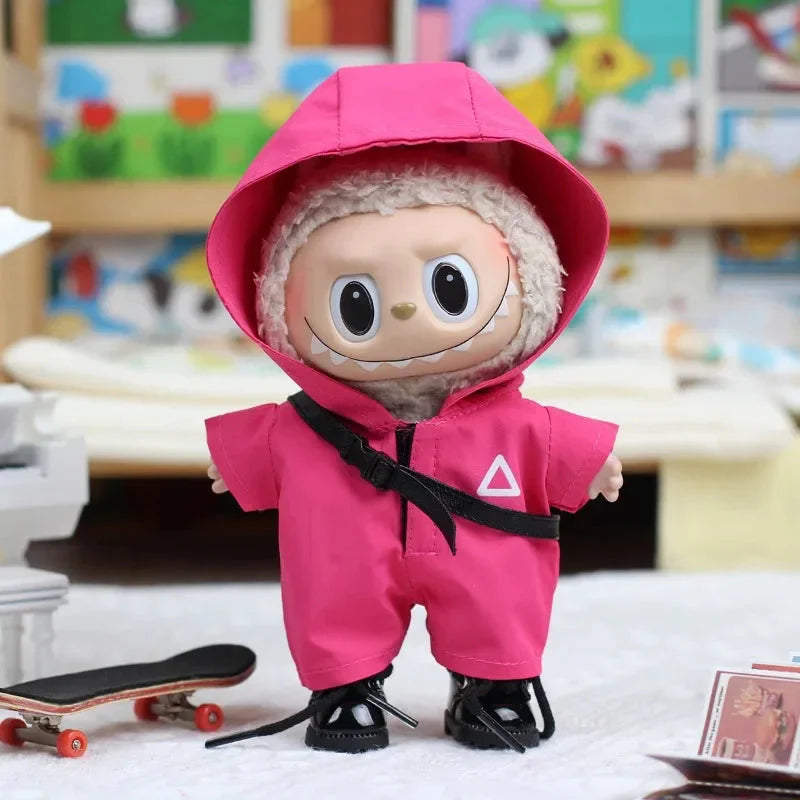 Labubu Squid Jumpsuit Set – Non-Official K-Pop Idol Doll Outfit (No Doll) DollZio