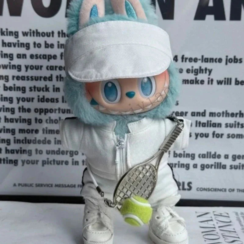 Labubu 15–17 cm Non-Official Sports Tennis Set DollZio