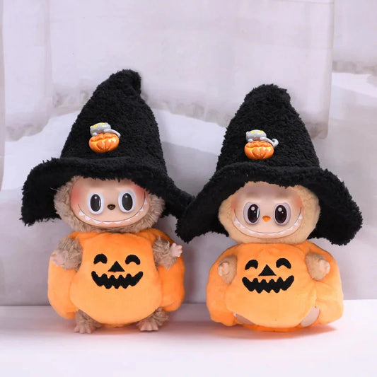 Labubu 17cm Non-Official Pumpkin Costume  – Cute Halloween Doll Outfit DollZio