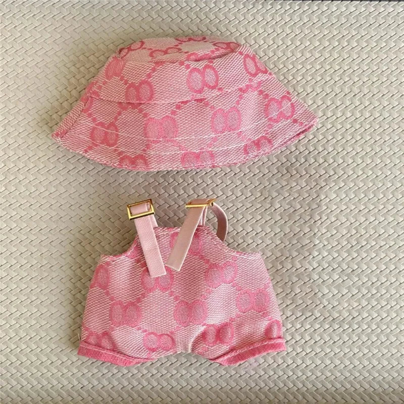 For 15 17cm Labubu Doll Clothes Princess Dress Bow Tie Two-Piece Set Outfit Clothing Sitting Party Game Toys Gift Accessories DollZio