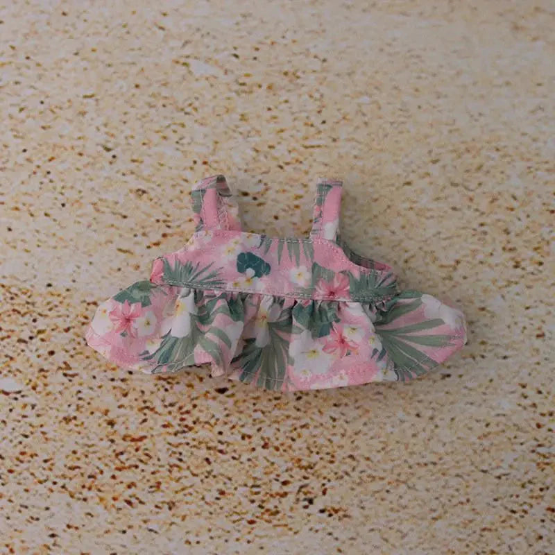 Labubu 3.0 Non-Official Hawaii Beach Outfit – Tropical Doll Clothes Set DollZio