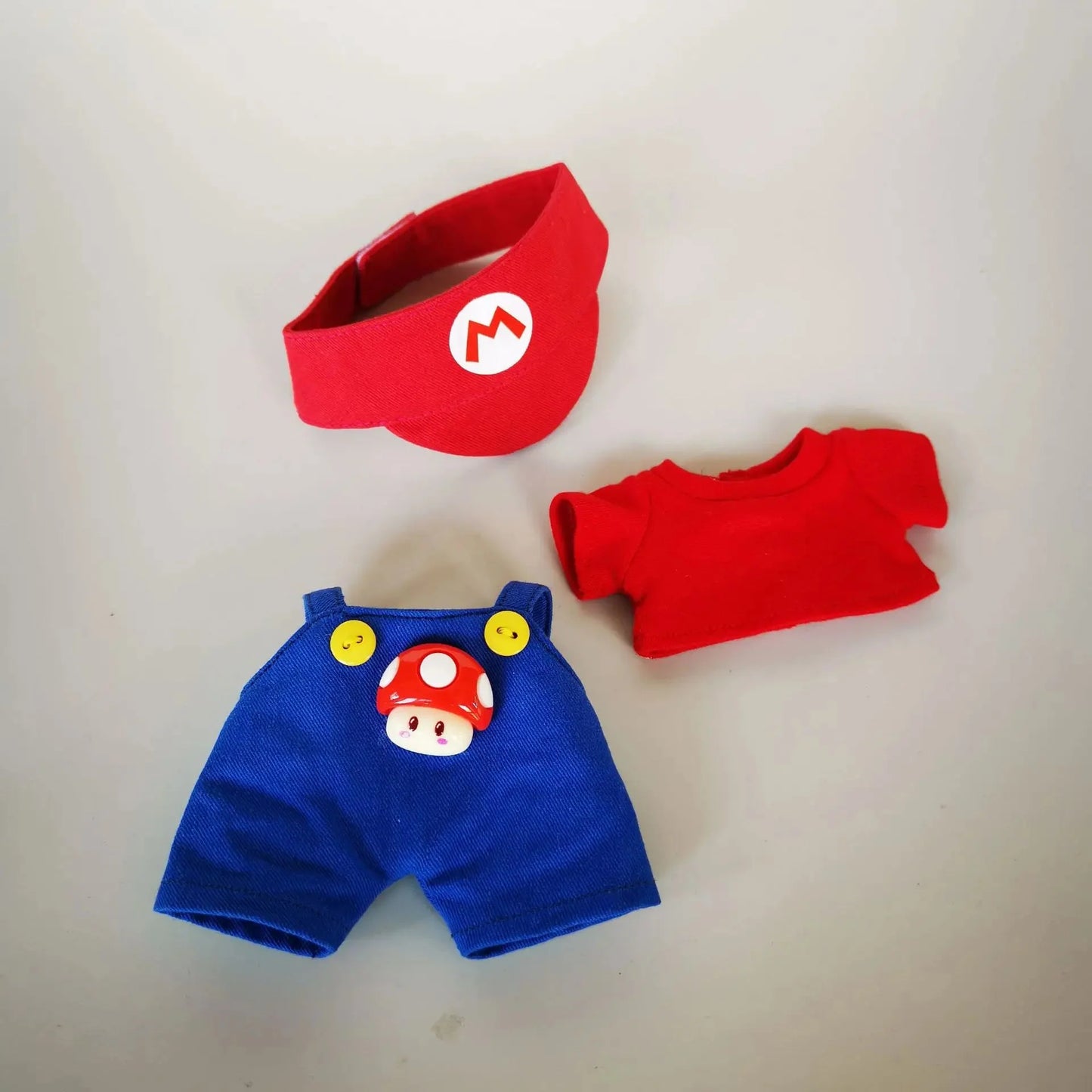 17cm Super Mario Cosplay Clothes Game Character Dress Up Clothes Labubu Clothes Keychain Dolls With Replacement Clothes DollZio