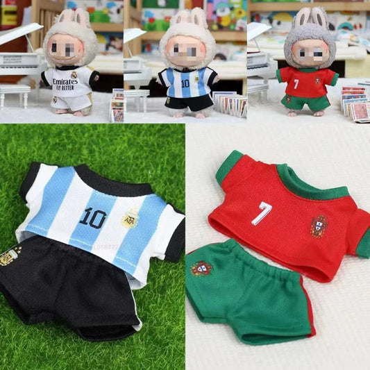 17cm Labubu  Doll Clothing V1 V2 V3  Pendant Doll Clothing DIY Sportswear Boy Gift Toy  Excluding doll DollZio