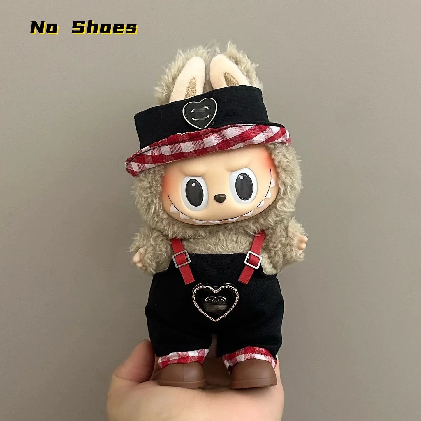 Labubu 17 cm Non-Official Cute Overall Set DollZio