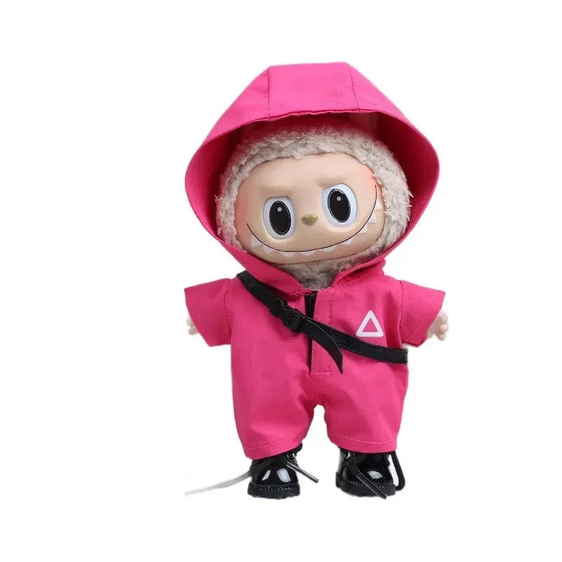 Labubu Squid Jumpsuit Set – Non-Official K-Pop Idol Doll Outfit (No Doll) DollZio