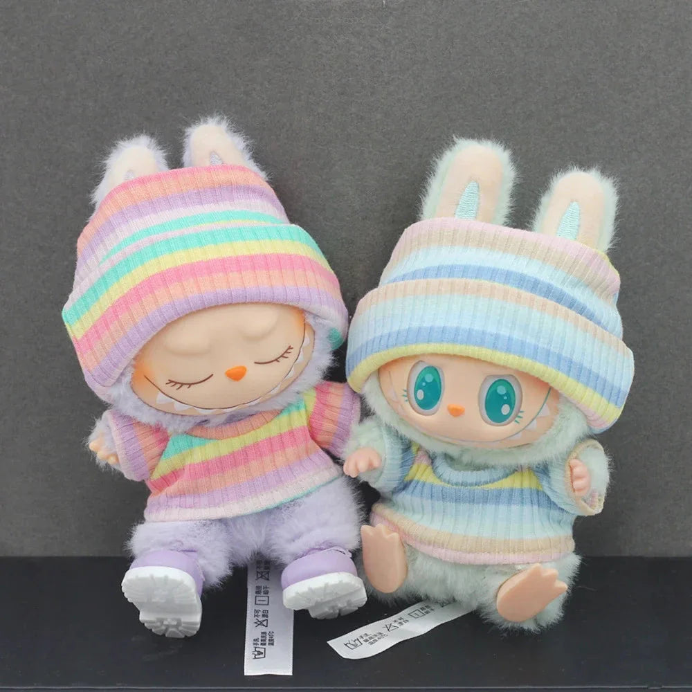 Labubu 15–17 cm Non-Official Solid Sweater & Hoodie Set DollZio
