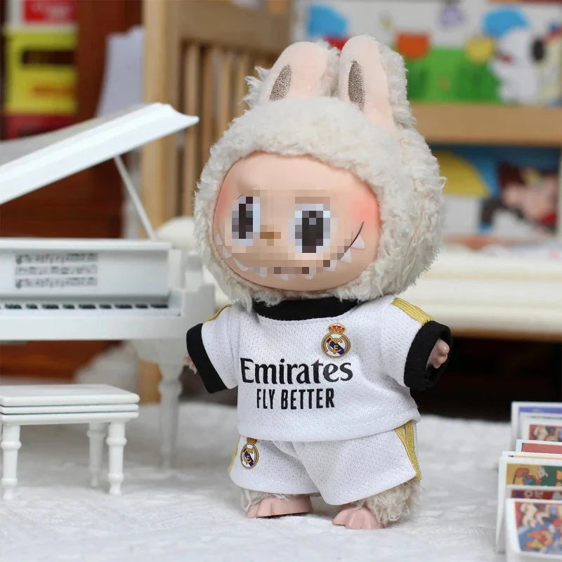 17cm Labubu  Doll Clothing V1 V2 V3  Pendant Doll Clothing DIY Sportswear Boy Gift Toy  Excluding doll DollZio