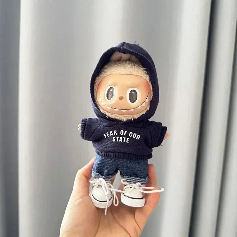 Labubu 17cm Non-Official Idol Dolls Hoodie Set DollZio
