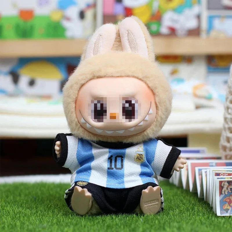17cm Labubu  Doll Clothing V1 V2 V3  Pendant Doll Clothing DIY Sportswear Boy Gift Toy  Excluding doll DollZio
