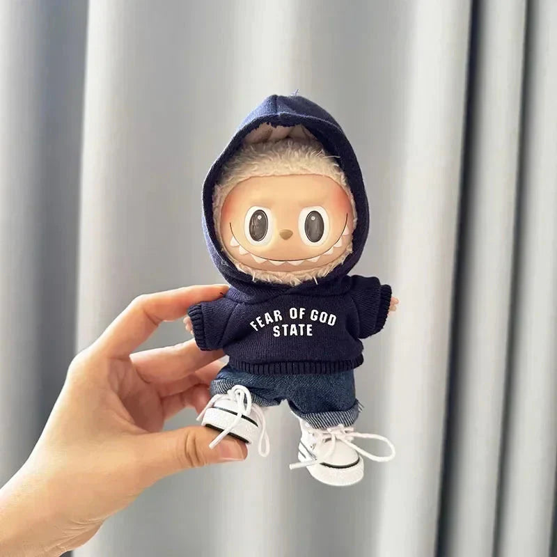 Labubu 17cm Non-Official Idol Dolls Hoodie Set DollZio