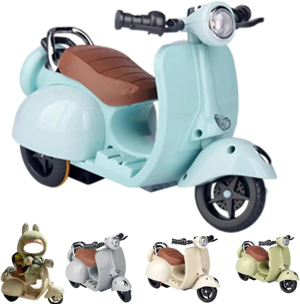 Labubu Mini Electric Motorcycle – Light & Music Doll Accessory DollZio