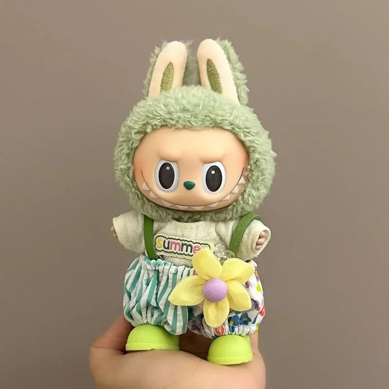 Labubu 17 cm Non-Official Cute Overall Set DollZio