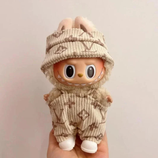 17cm Labubu Doll Non-Official Clothes Hoodie DollZio